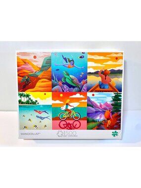Buffalo Games Wanderlust 1500 Piece Jigsaw Puzzle - COMPLETE